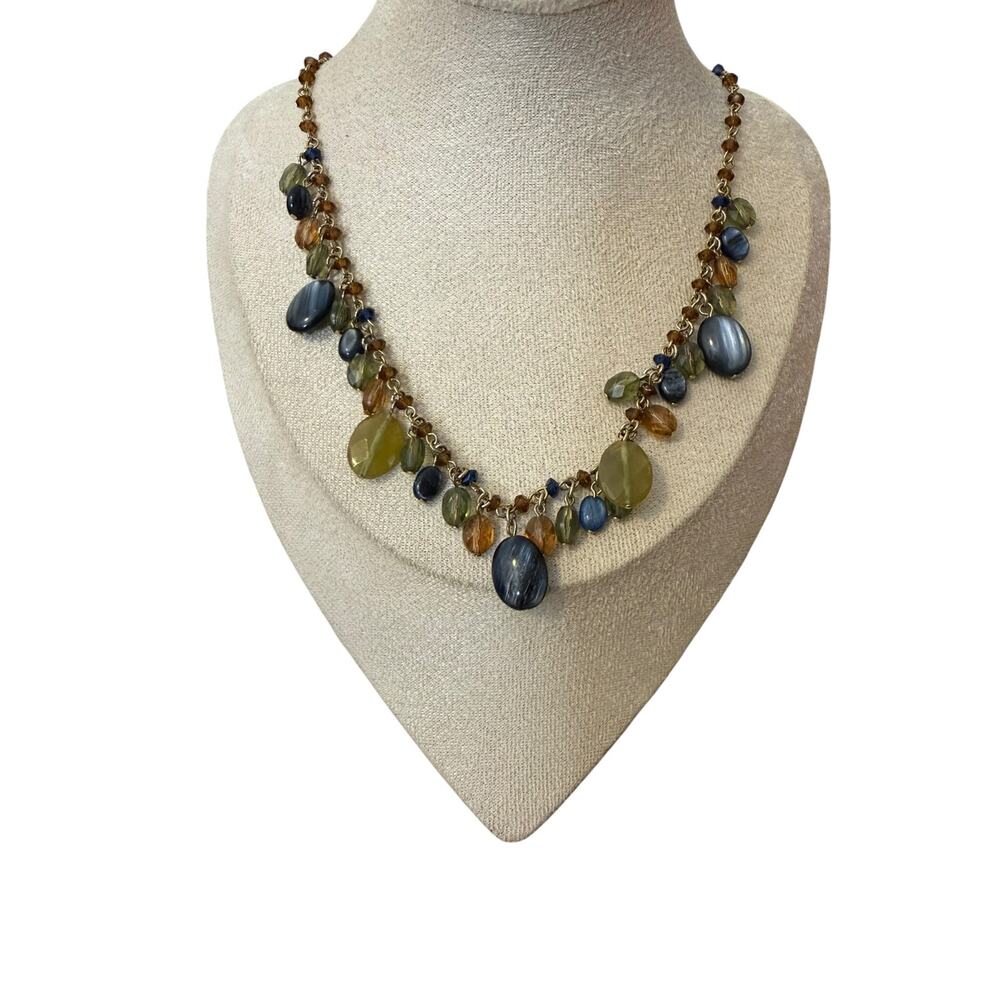 Ralph Lauren Vintage Beaded Statement Bib Necklace